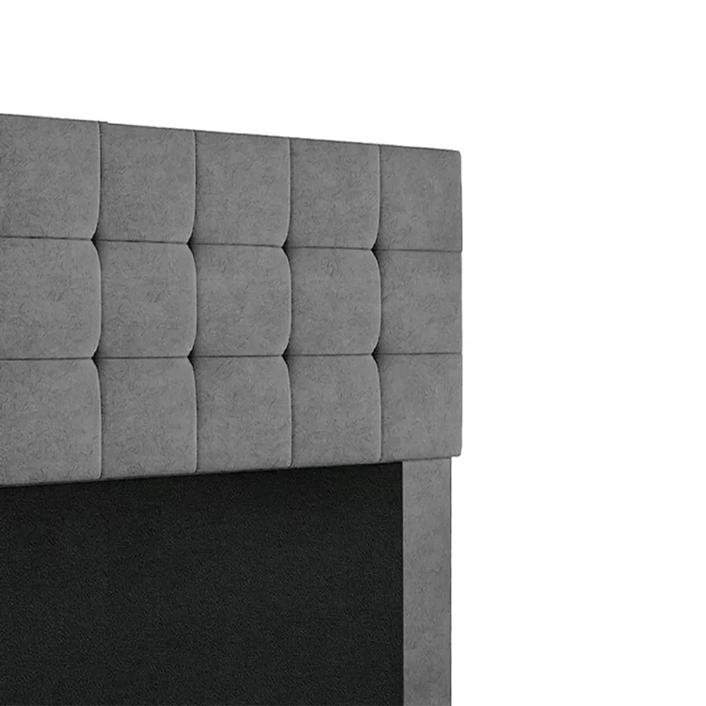 Image 2 of 5 of Cabeceira Cama Box Casal 1,40 Estofada Julia Suede amassado Speciale Home