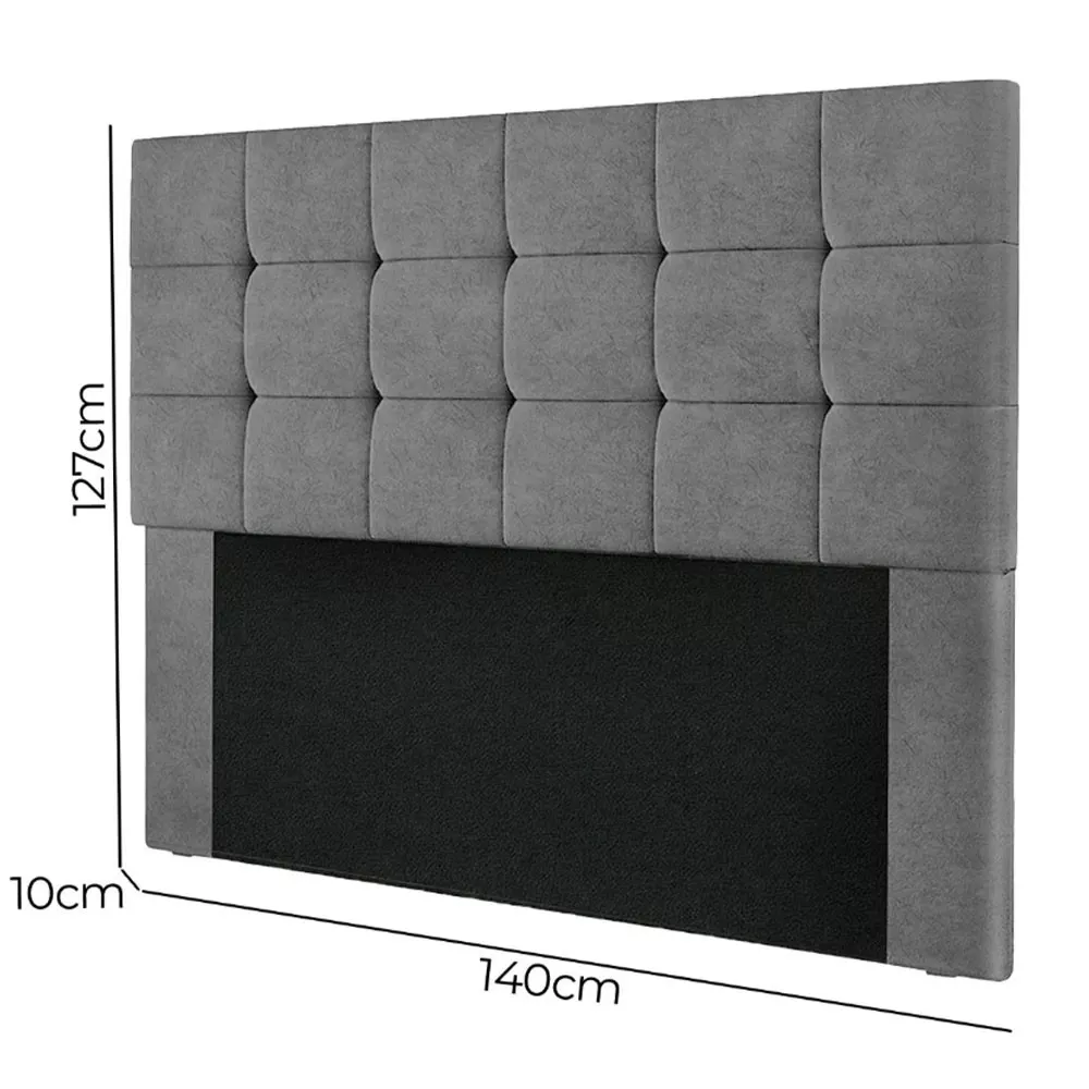 Image 3 of 5 of Cabeceira Cama Box Casal 1,40 Estofada Julia Suede amassado Speciale Home