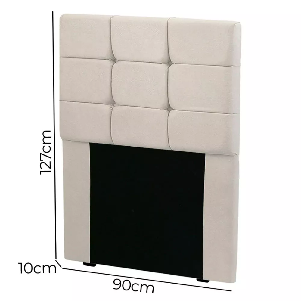 Image 2 of 4 of Cabeceira Estofada Cama Box Solteiro 0.90 Julia Veludo Speciale Home