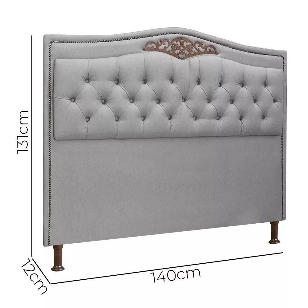 Image 2 of 7 of Conjunto Cabeceira e Calçadeira Holanda 140cm Linho Speciale Home