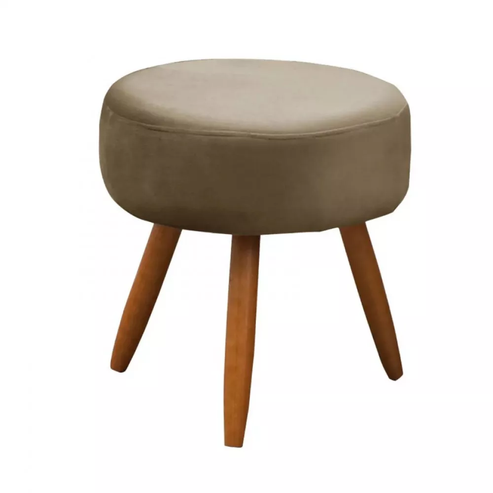 Image 9 of 12 of Conjunto de 2 Poltronas e 2 Puff Opala Veludo Marrom Castor Speciale Home