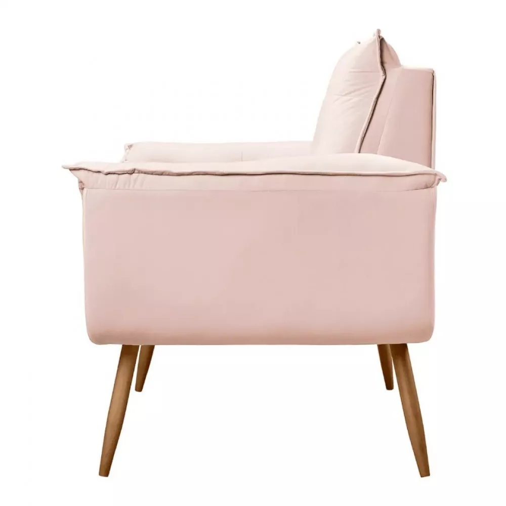 Image 4 of 12 of Conjunto de 2 Poltronas e 2 Puff Opala Veludo Rose Speciale Home