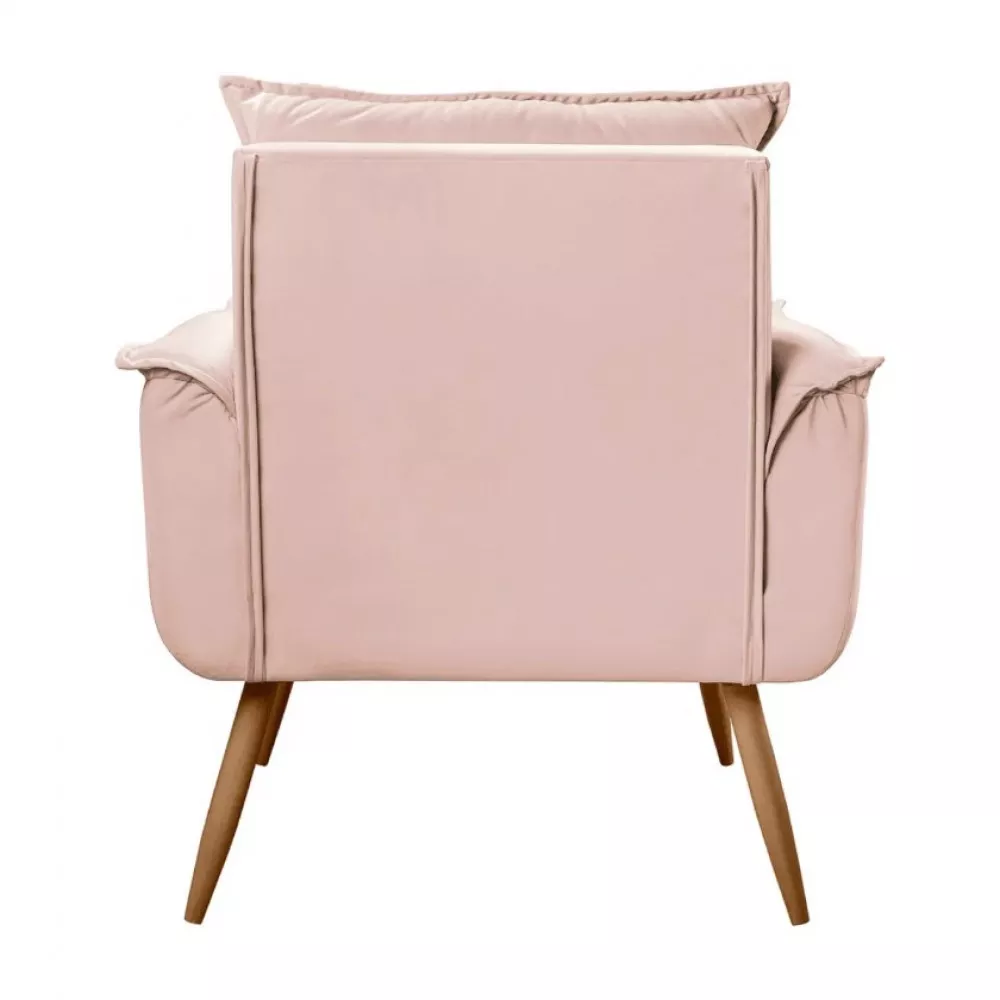 Image 5 of 12 of Conjunto de 2 Poltronas e 2 Puff Opala Veludo Rose Speciale Home