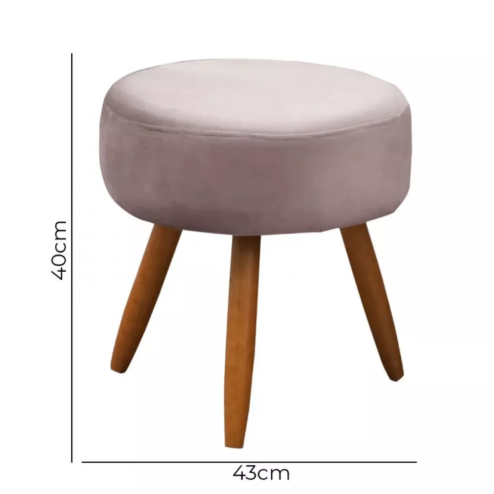 Image 10 of 12 of Conjunto de 2 Poltronas e 2 Puff Opala Veludo Rose Speciale Home