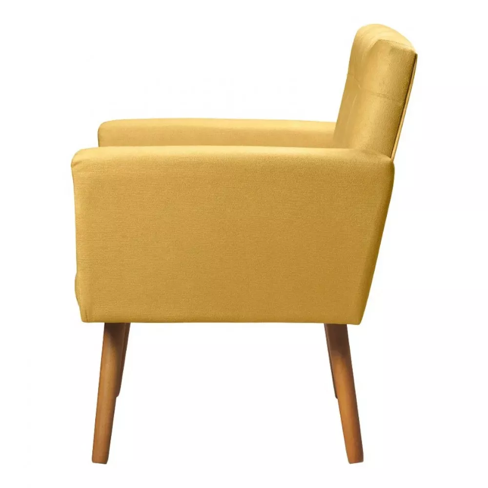 Image 2 of 7 of Conjunto de 2 Poltronas Decorativas Sabrina Veludo Amarelo Speciale Home