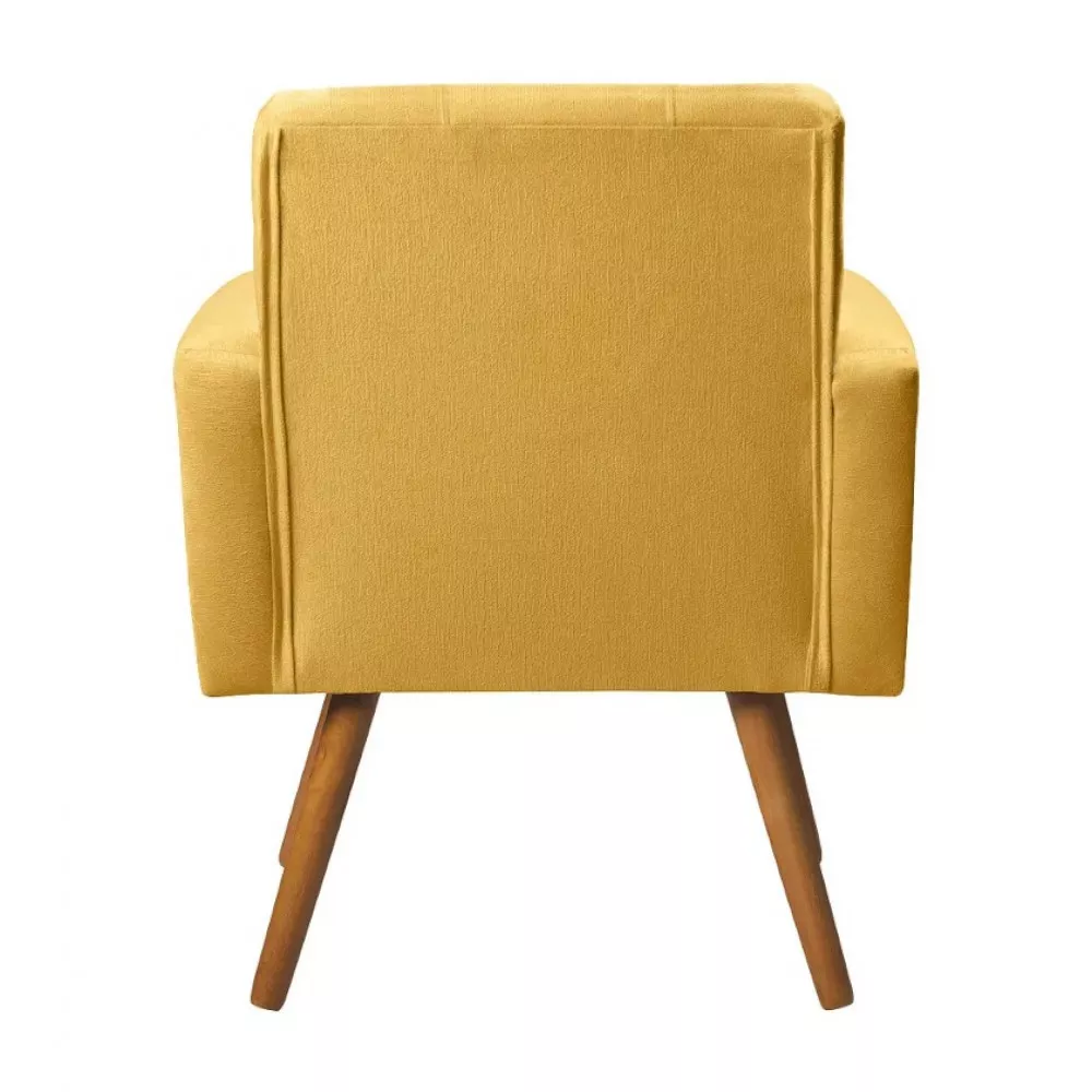Image 3 of 7 of Conjunto de 2 Poltronas Decorativas Sabrina Veludo Amarelo Speciale Home