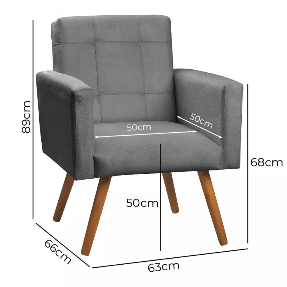 Image 5 of 7 of Conjunto de 2 Poltronas Decorativas Sabrina Veludo Speciale Home
