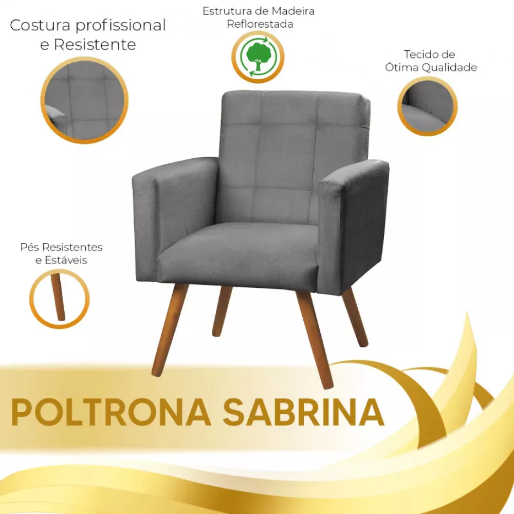 Image 6 of 7 of Conjunto de 2 Poltronas Decorativas Sabrina Veludo Speciale Home