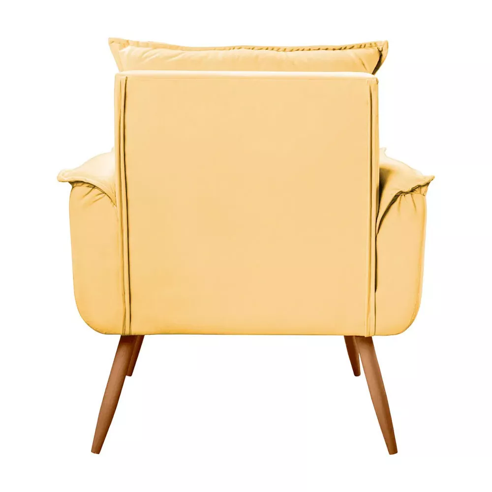 Image 4 of 9 of Conjunto de 2 Poltronas Opala Veludo Amarelo Speciale Home
