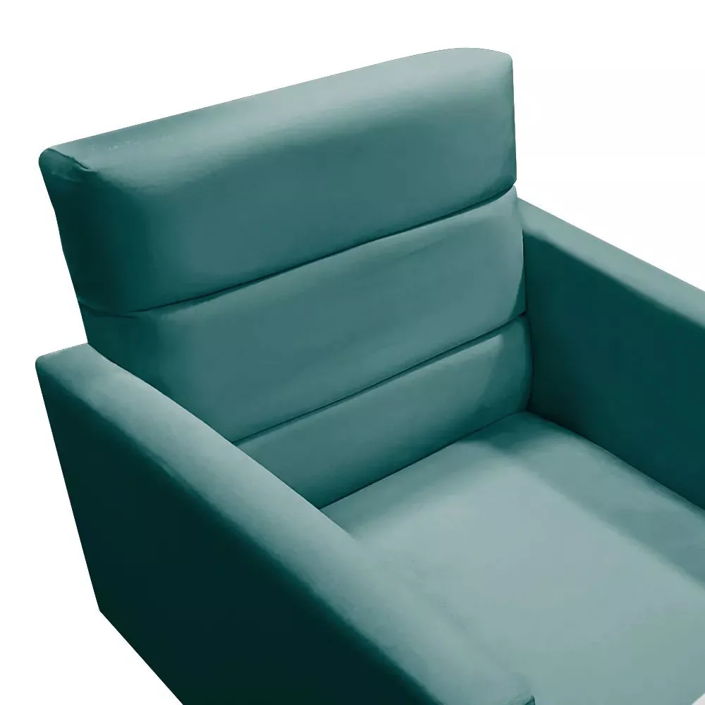 Image 4 of 12 of Kit Poltrona + Puff Nina para Sala em Veludo Ciano Speciale Home