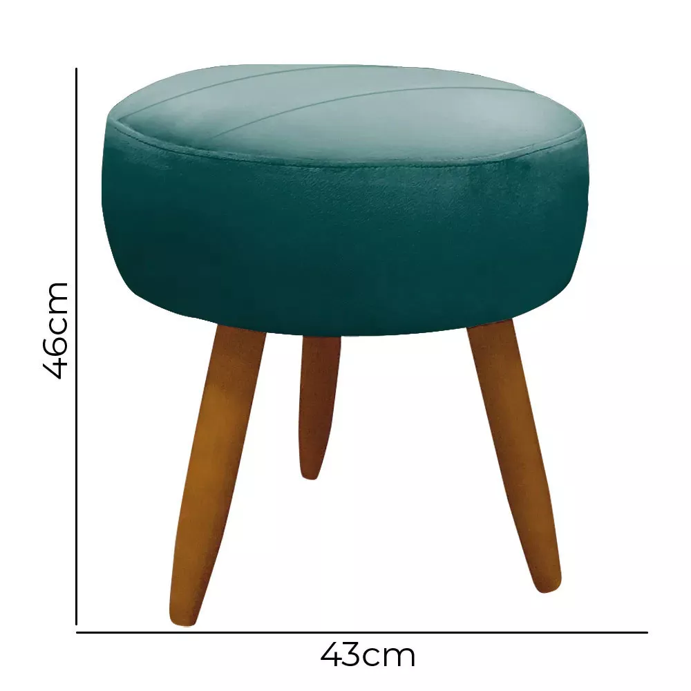 Image 9 of 12 of Kit Poltrona + Puff Nina para Sala em Veludo Ciano Speciale Home
