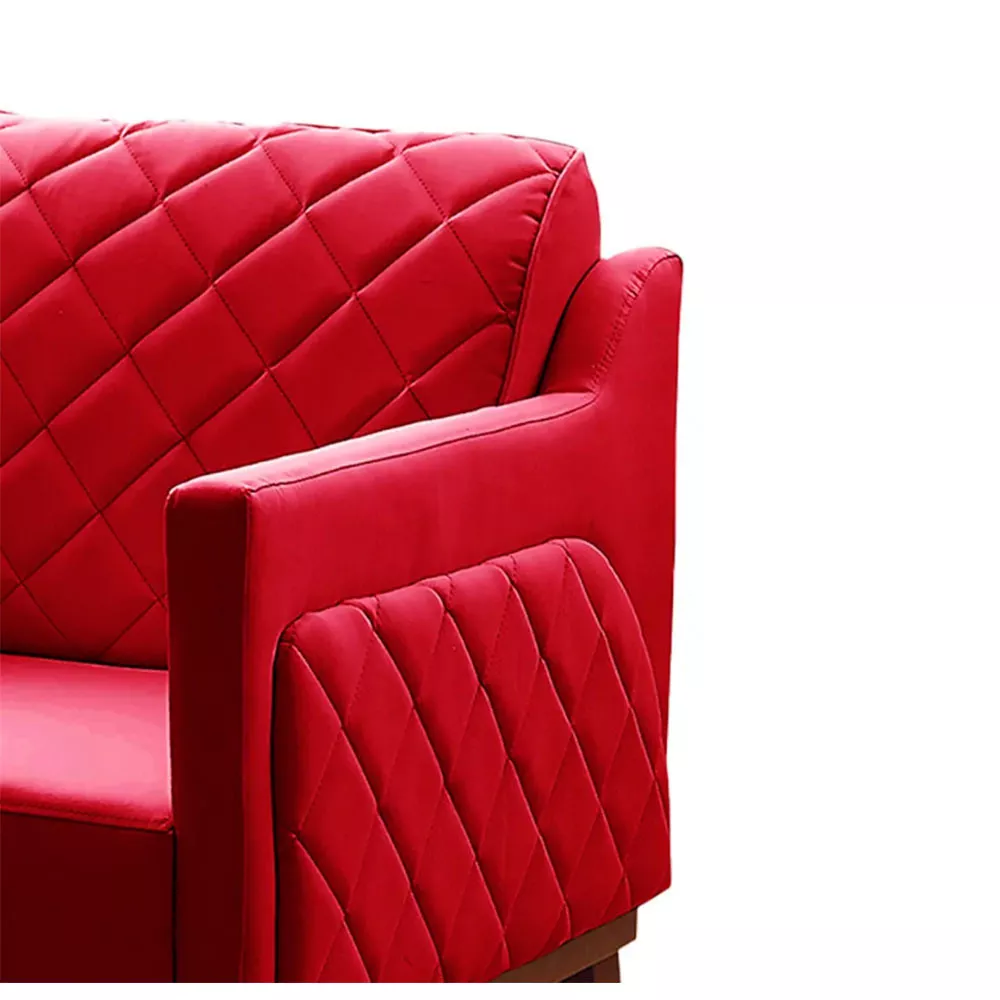 Image 2 of 5 of Poltrona Decorativa Fenix Matelassê Soft Vermelho Speciale Home