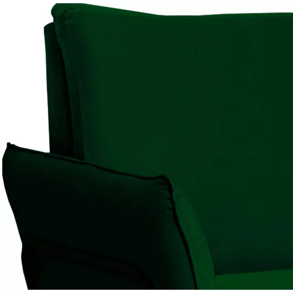 Image 2 of 6 of Poltrona Decorativa para Sala Recepção Lotus Suede Verde com Base Preta Speciale Home