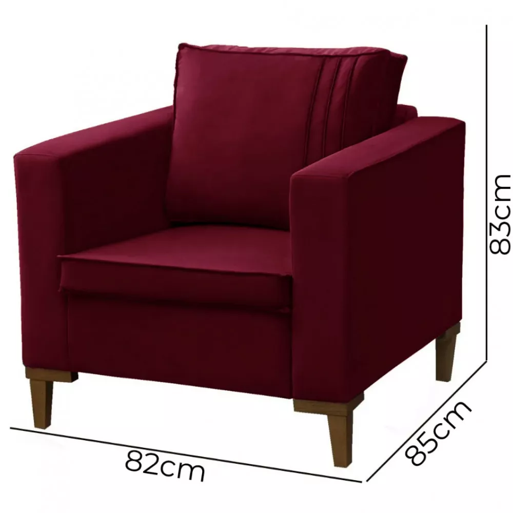 Image 5 of 7 of Poltrona Decorativa Riviera Veludo Speciale Home