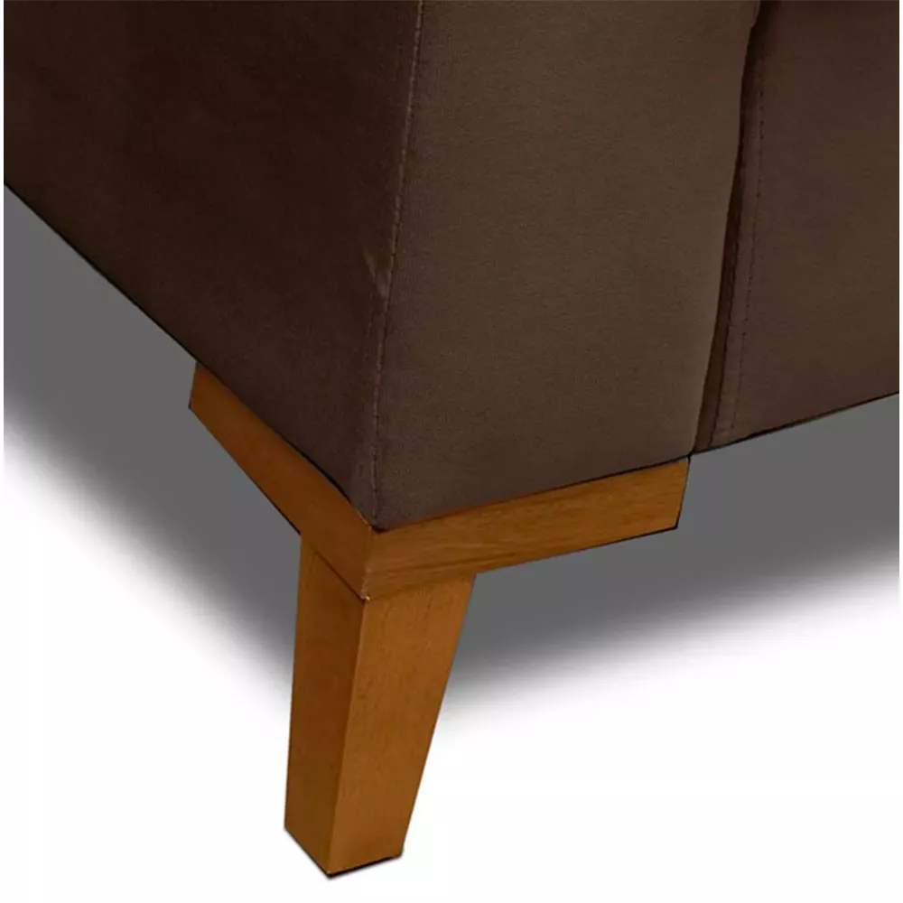 Image 4 of 6 of Poltrona Decorativa Riviera Veludo Marrom Castor Speciale Home