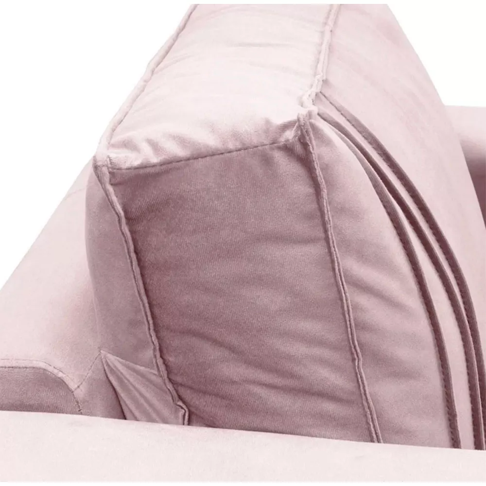 Image 2 of 6 of Poltrona Decorativa Riviera Veludo Rose Speciale Home