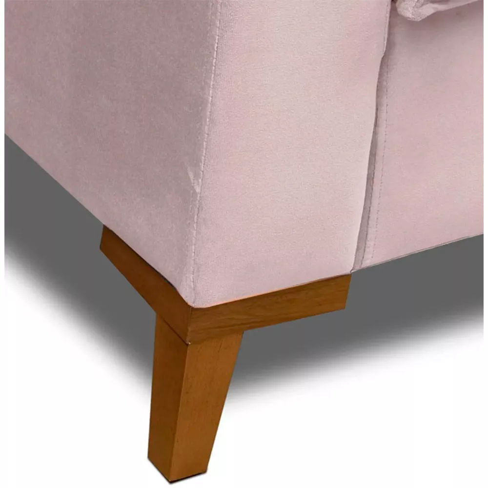 Image 4 of 6 of Poltrona Decorativa Riviera Veludo Rose Speciale Home