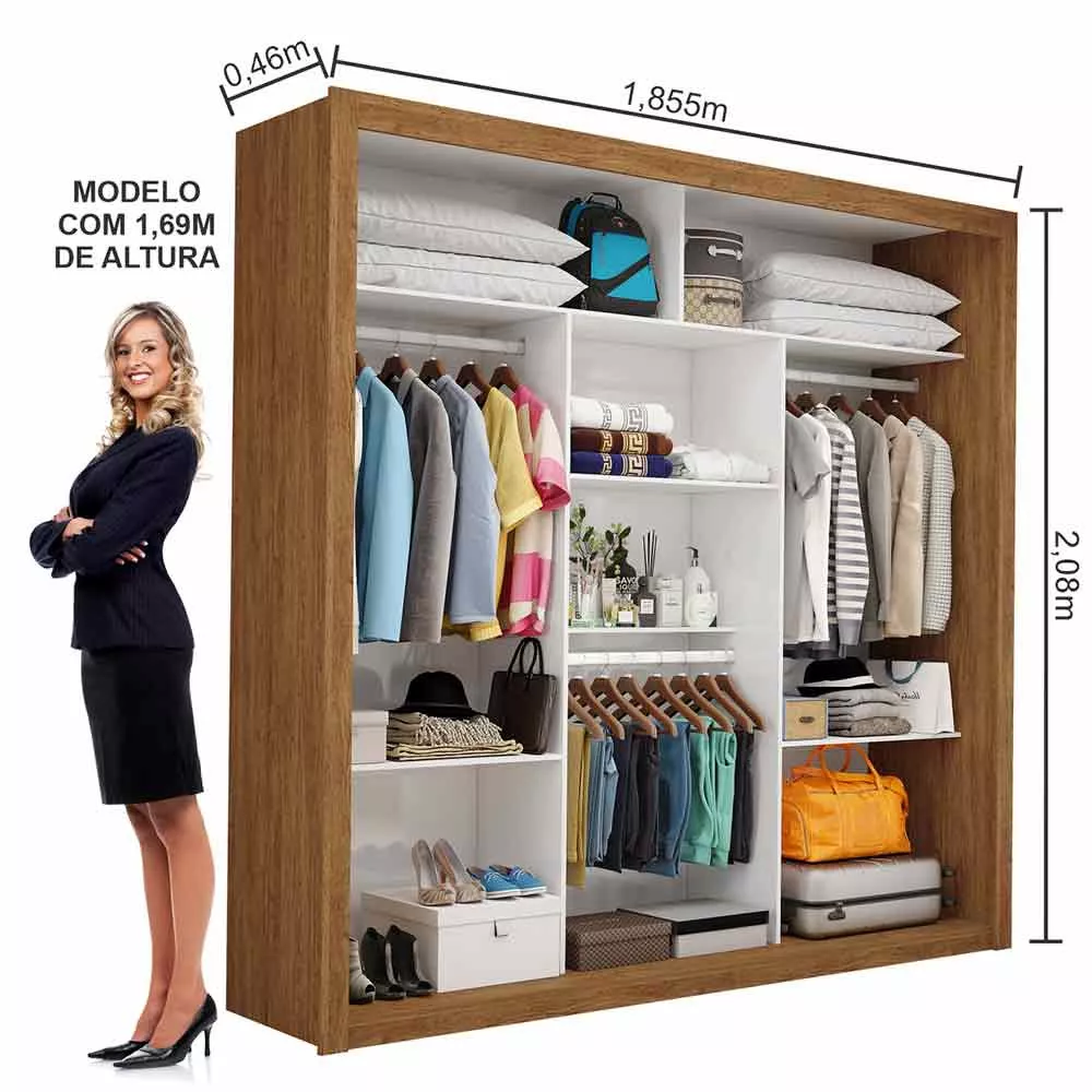Image 2 of 6 of Closet Casal Clarice 4 Prateleiras Carioca Moveis