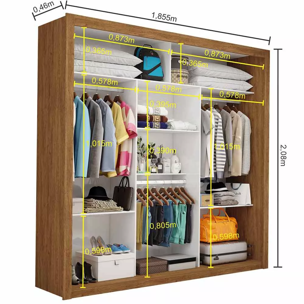 Image 3 of 6 of Closet Casal Clarice 4 Prateleiras Carioca Moveis
