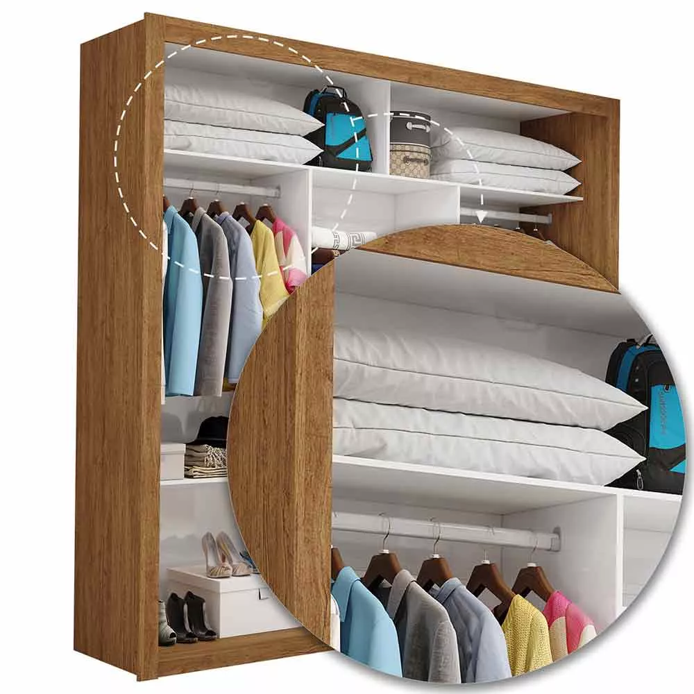 Image 4 of 6 of Closet Casal Clarice 4 Prateleiras Carioca Moveis