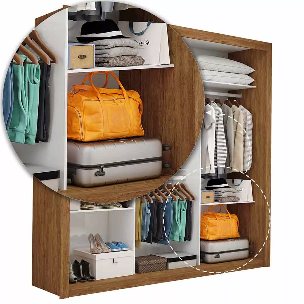 Image 5 of 6 of Closet Casal Clarice 4 Prateleiras Carioca Moveis