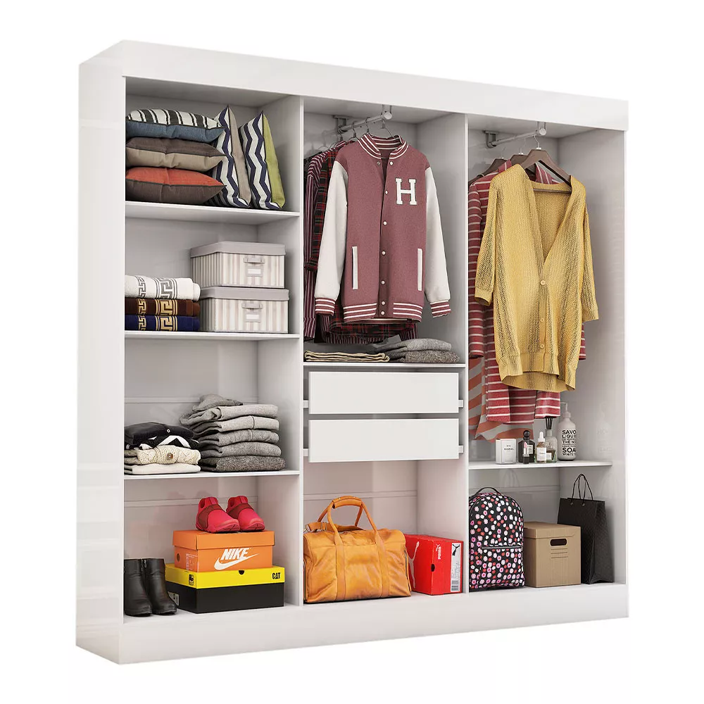 Image 1 of 7 of Closet Casal Reis 2 Gavetas 5 Prateleiras Carioca Móveis