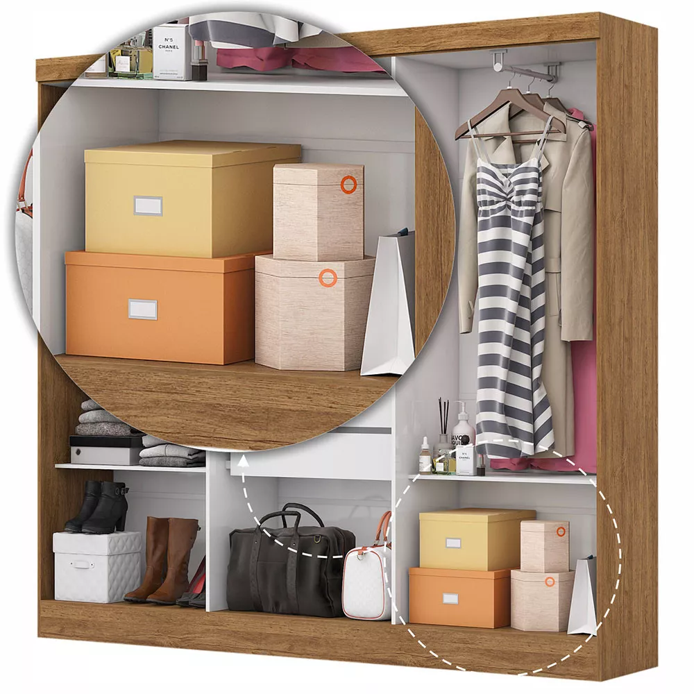 Image 5 of 8 of Guarda Roupa Casal 6 Portas 2 Gavetas Reis