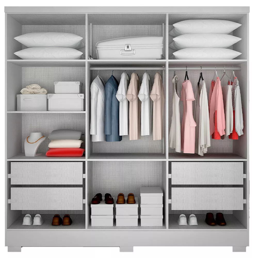 Image 2 of 4 of Closet Diamante em MDP 4 Gavetas e 7 Prateleiras Clic Móveis