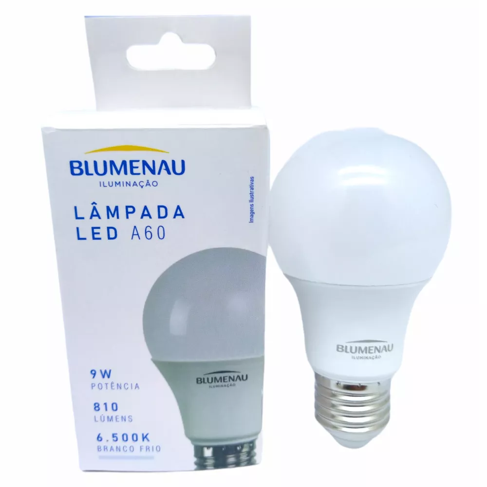 Image 0 of 3 of Lâmpada LED Bulbo 9W Bivolt 810 Lumens 6500K Blumenau