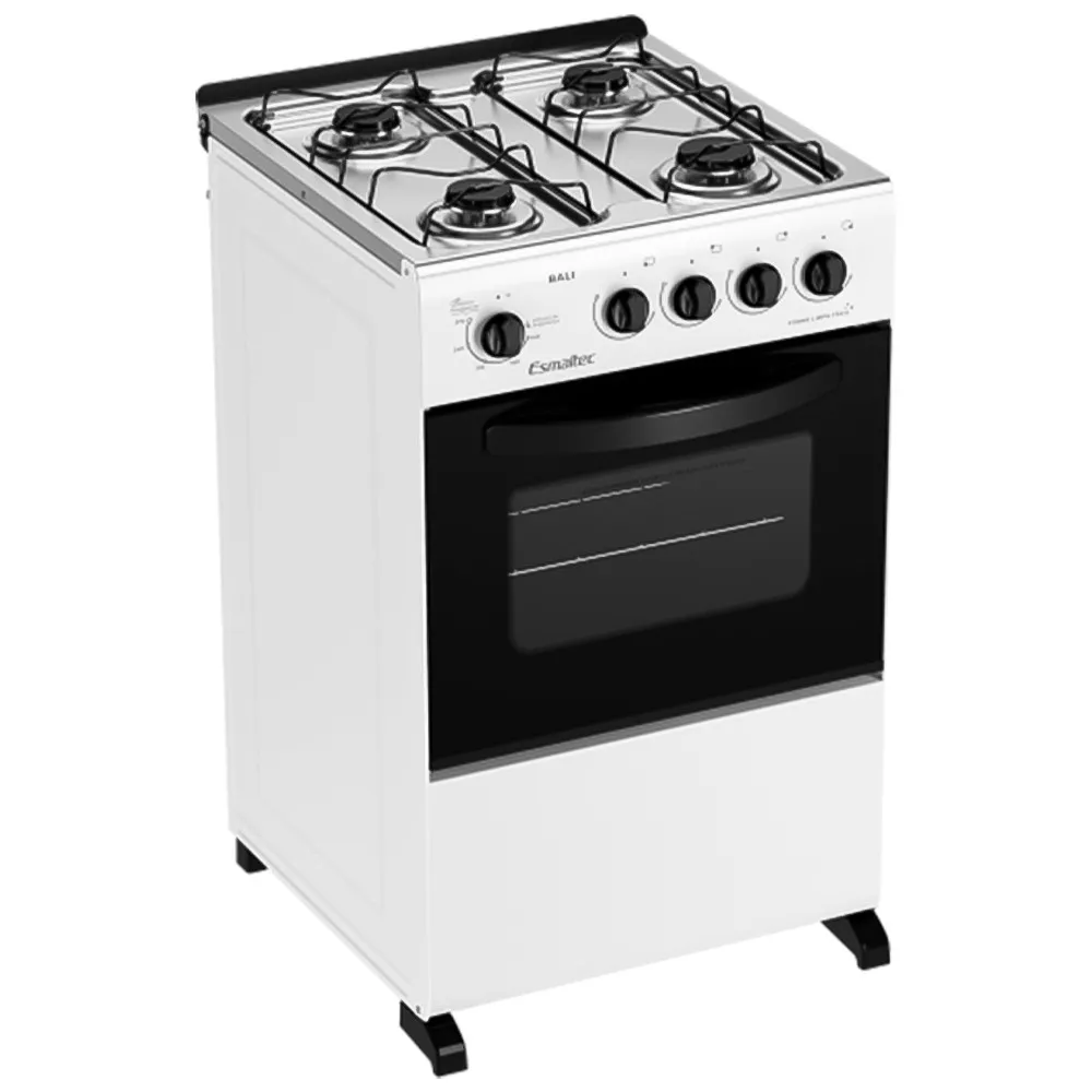 Image 0 of 6 of Fogão Esmaltec 4 Bocas Bali 4111 com Mesa de Inox e Acendimento Manual