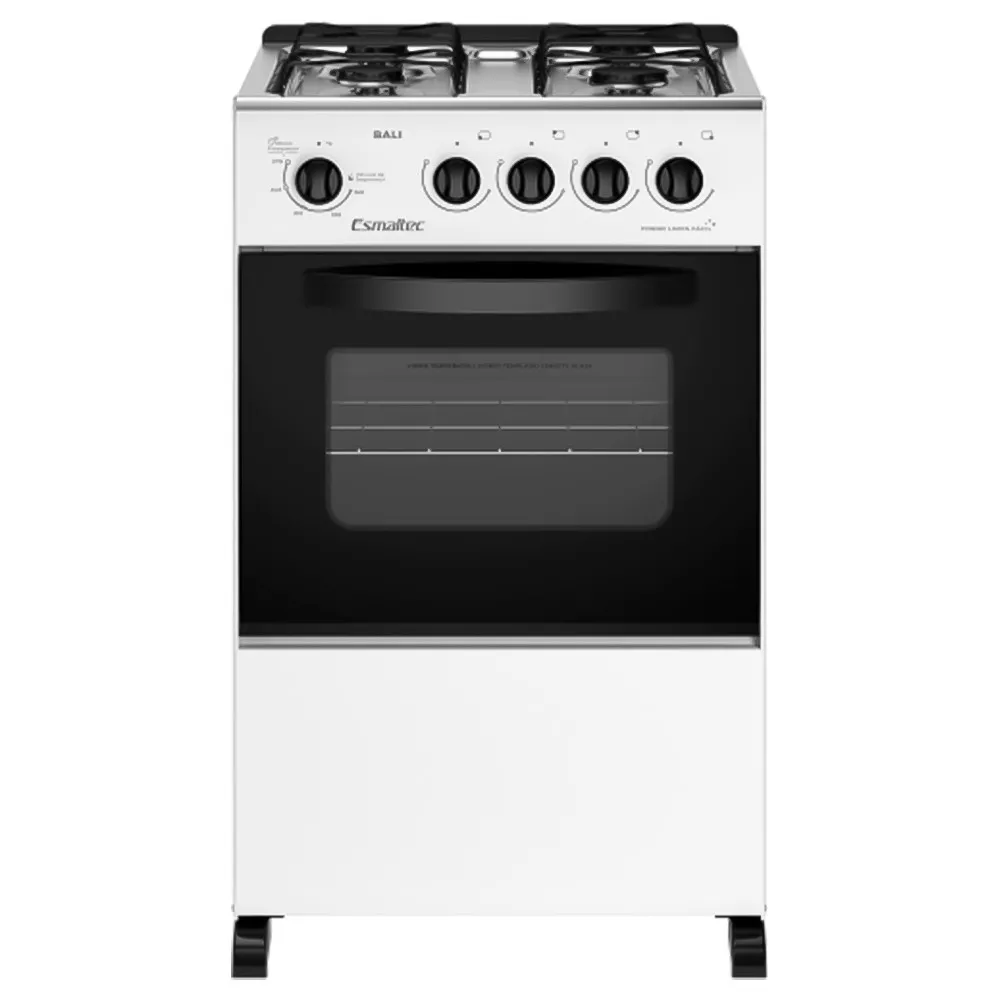 Image 1 of 6 of Fogão Esmaltec 4 Bocas Bali 4111 com Mesa de Inox e Acendimento Manual