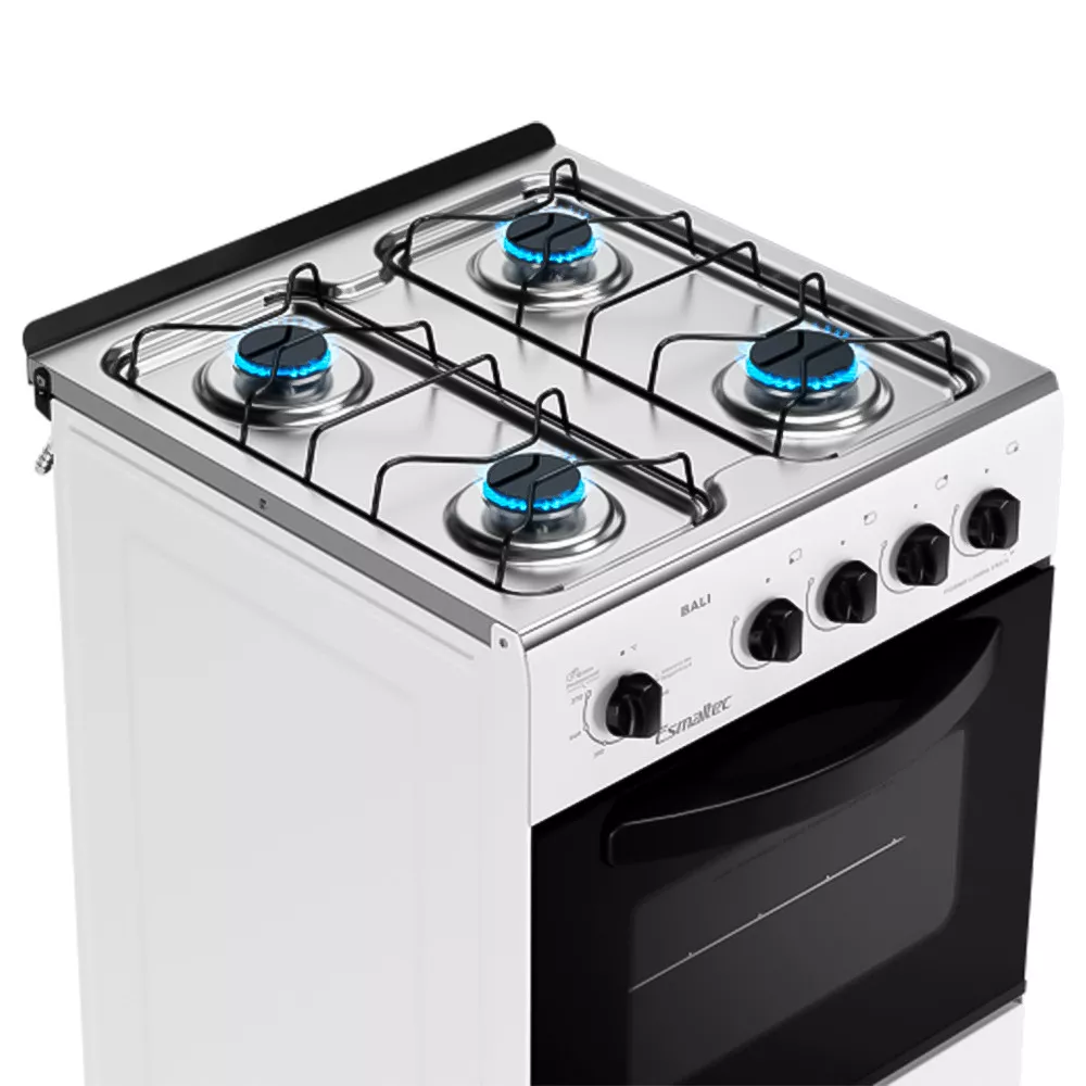 Image 3 of 6 of Fogão Esmaltec 4 Bocas Bali 4111 com Mesa de Inox e Acendimento Manual