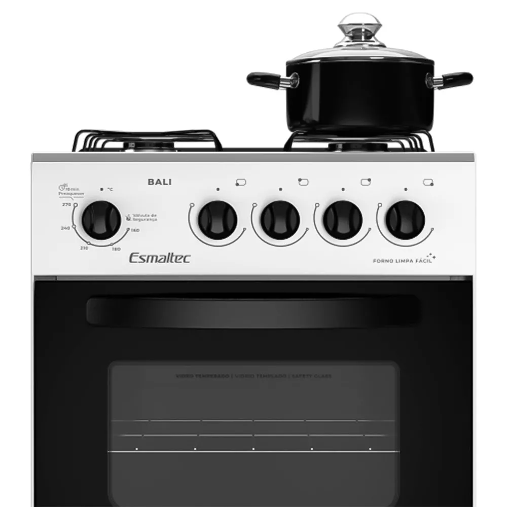 Image 4 of 6 of Fogão Esmaltec 4 Bocas Bali 4111 com Mesa de Inox e Acendimento Manual