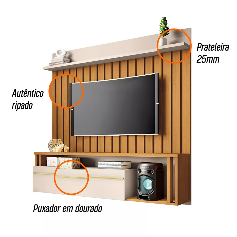 Image 5 of 8 of Painel Suspenso Self HB Móveis para TV de até 55 Polegadas