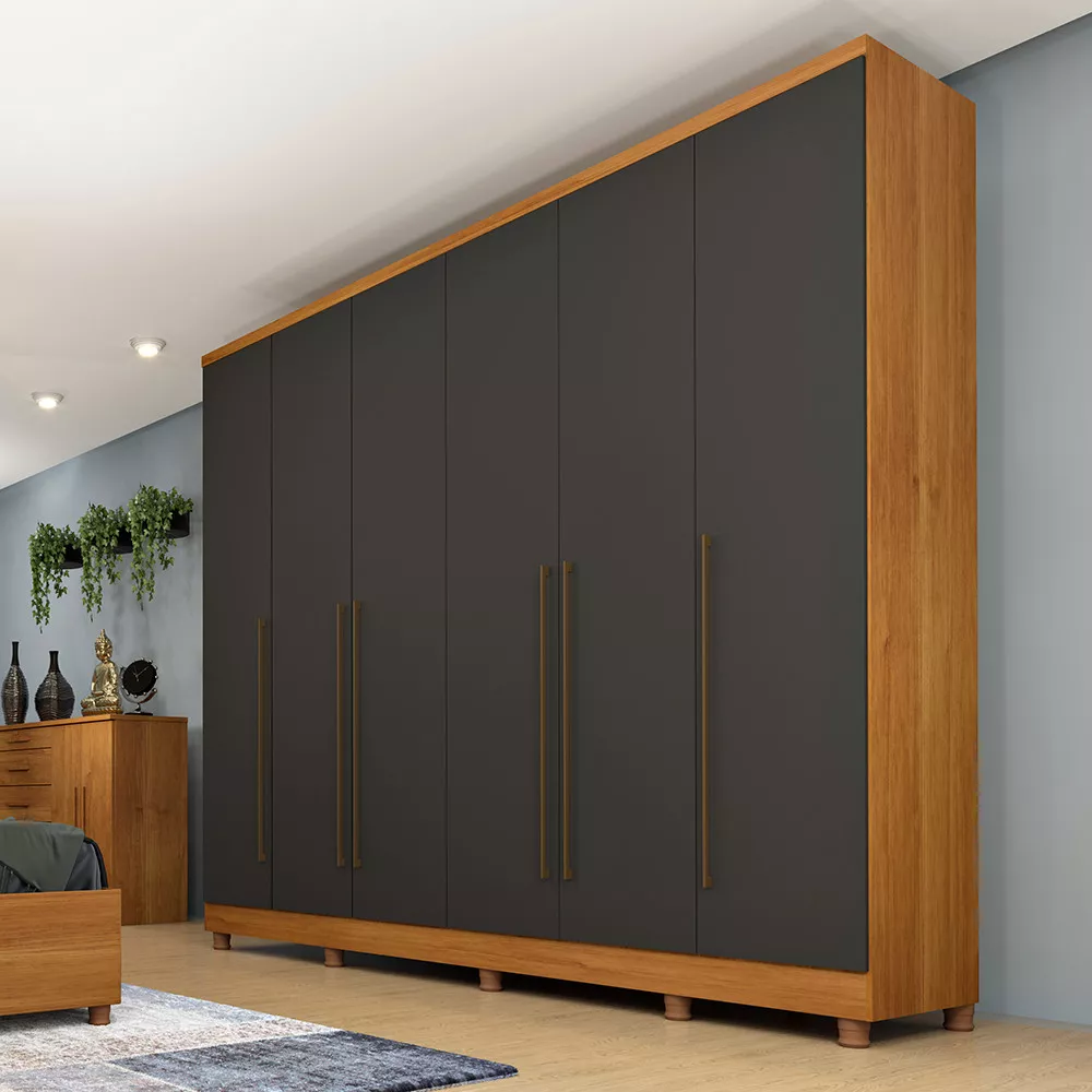 Image 0 of 7 of Guarda Roupa Tcil Sevilla Casal com Pes 6 Portas 8 Gavetas