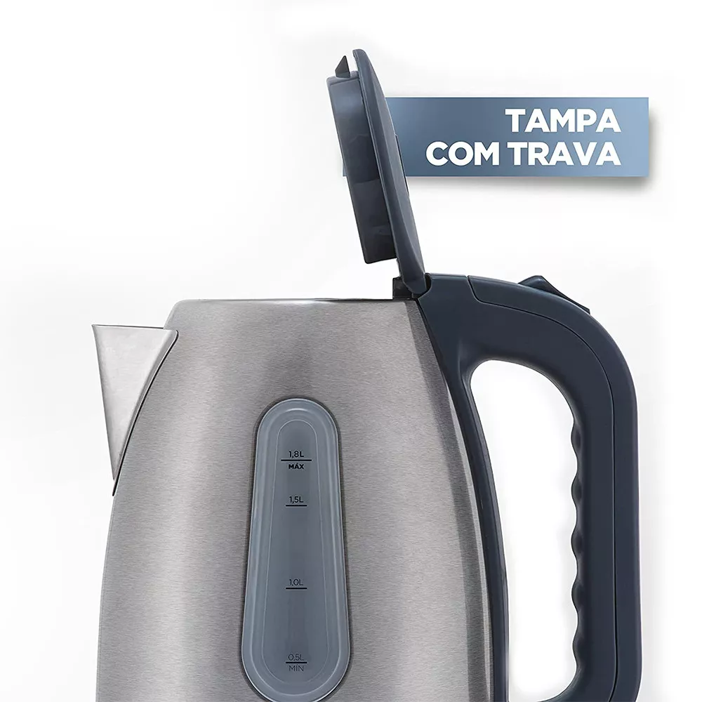 Image 1 of 5 of Chaleira Elétrica Black+Decker K2200G com Ajuste Temperatura 1,8L 1850W