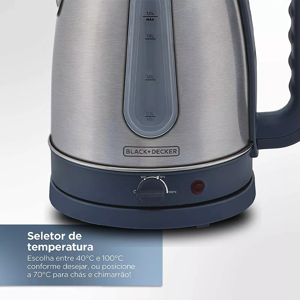 Image 2 of 5 of Chaleira Elétrica Black+Decker K2200G com Ajuste Temperatura 1,8L 1850W