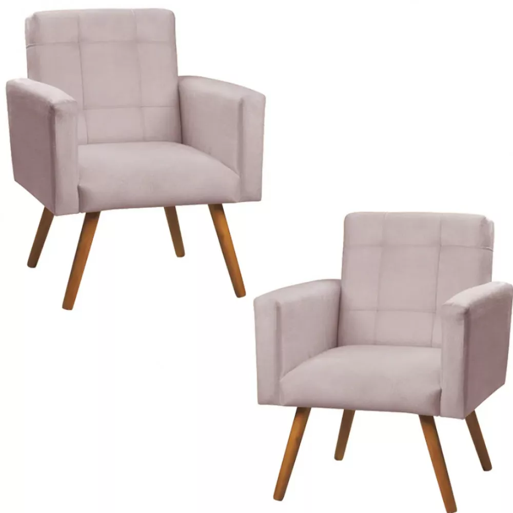 Image 0 of 7 of Conjunto de 2 Poltronas Decorativas Sabrina Veludo Speciale Home