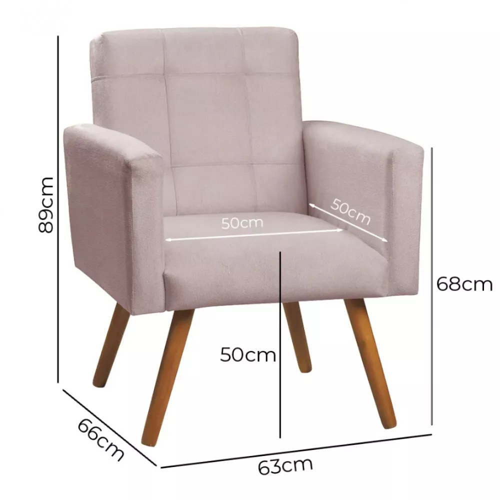 Image 5 of 7 of Conjunto de 2 Poltronas Decorativas Sabrina Veludo Speciale Home