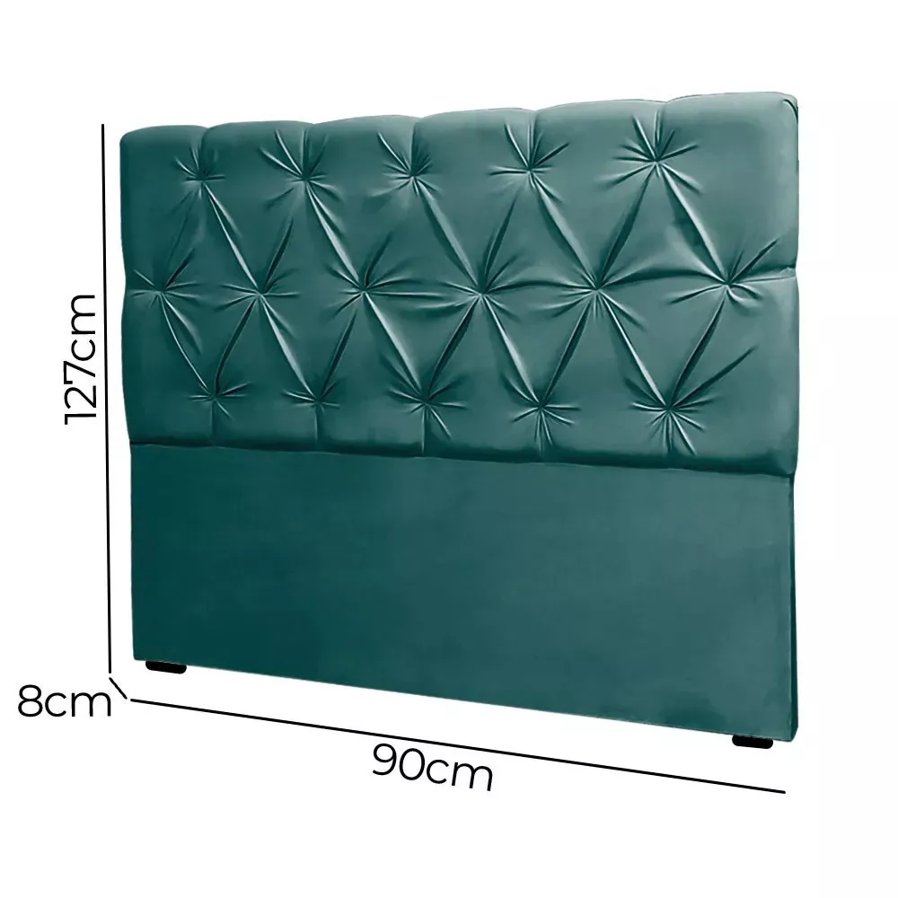 Image 2 of 6 of Cabeceira Estofada Star em Madeira de Eucalipto Veludo 90cm Speciale Home