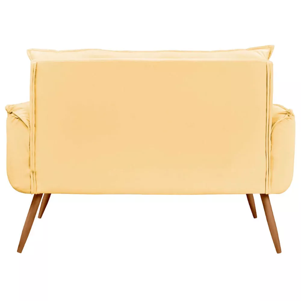 Image 3 of 6 of Sofá Namoradeira 2 Lugares Opala Veludo Amarelo Speciale Home