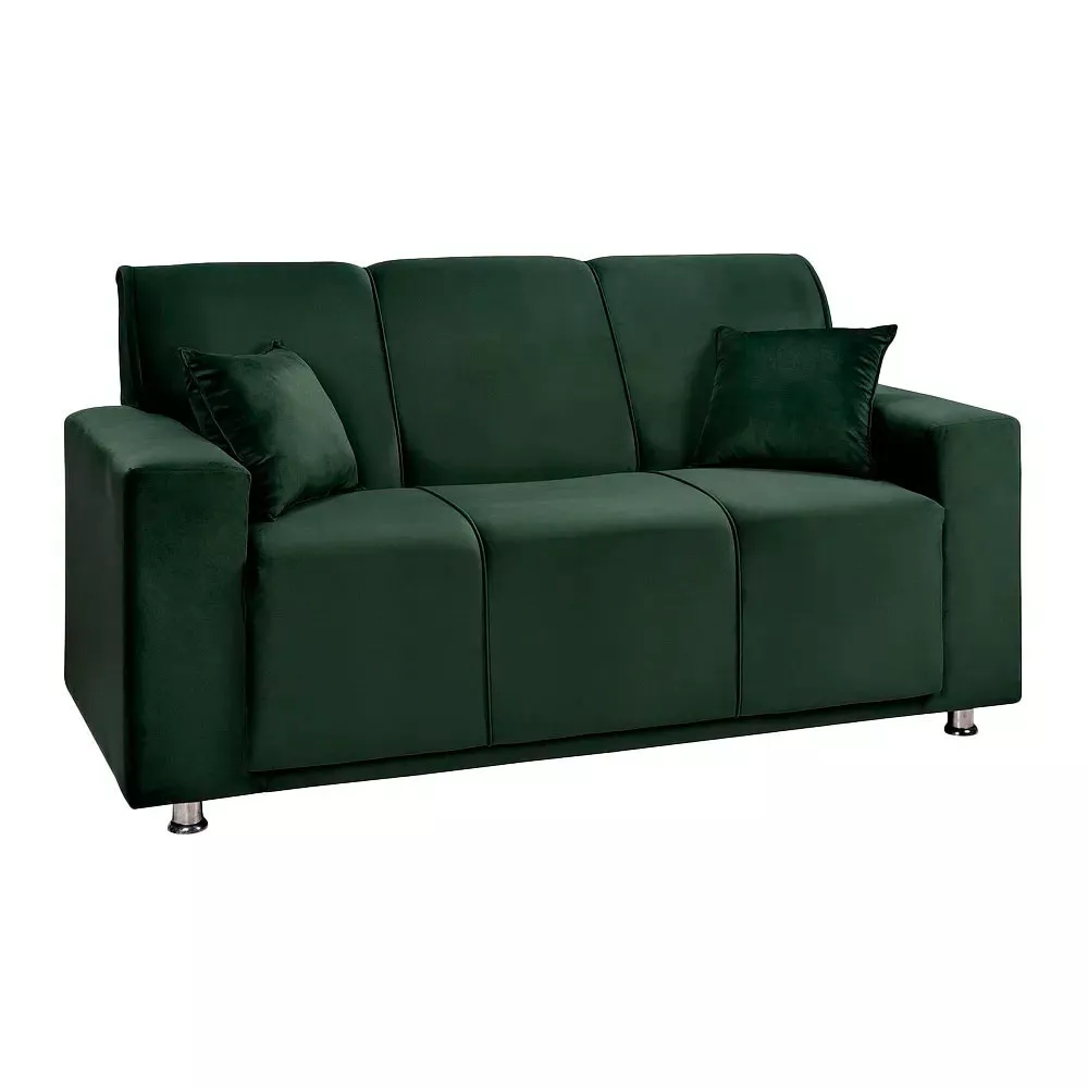 Image 0 of 7 of Sofá 3 Lugares Fixo Tokyo Veludo Verde Speciale Home