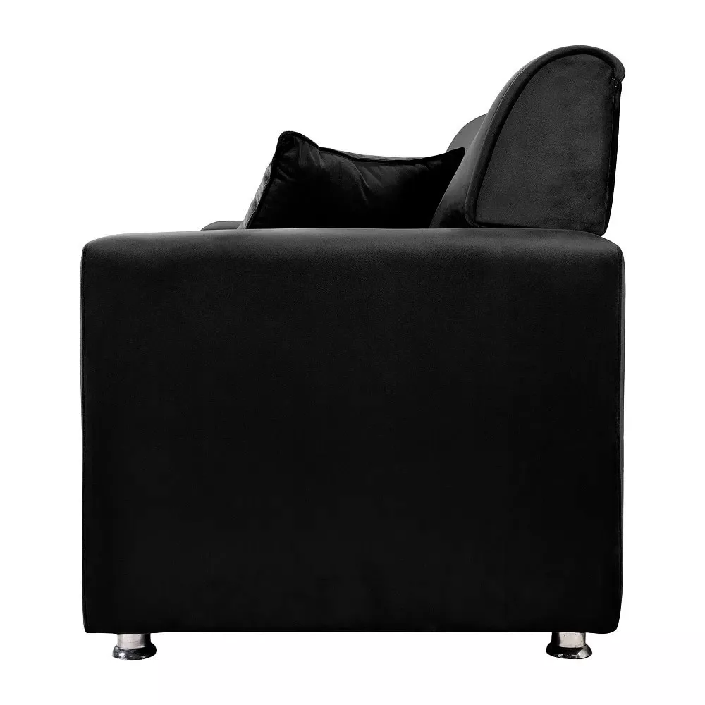 Image 3 of 7 of Sofá 3 Lugares Fixo Tokyo Veludo Preto Speciale Home