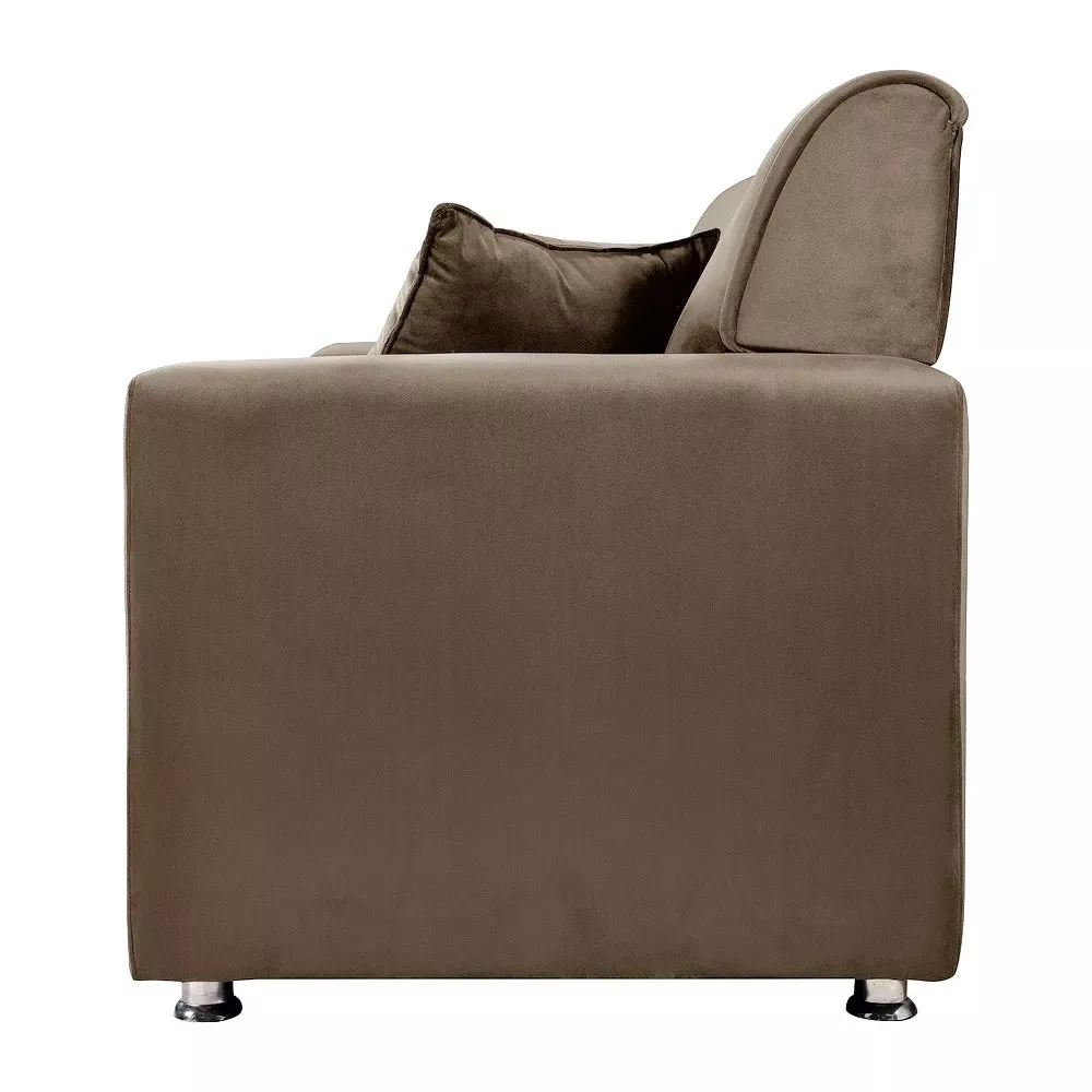 Image 3 of 7 of Sofá 3 Lugares Fixo Tokyo Veludo Marrom Castor Speciale Home