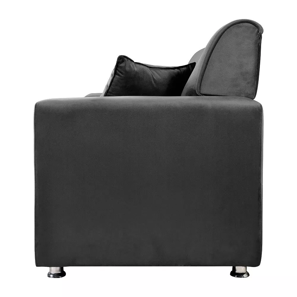 Image 3 of 7 of Sofá 3 Lugares Fixo Tokyo Veludo Cinza Chumbo Speciale Home