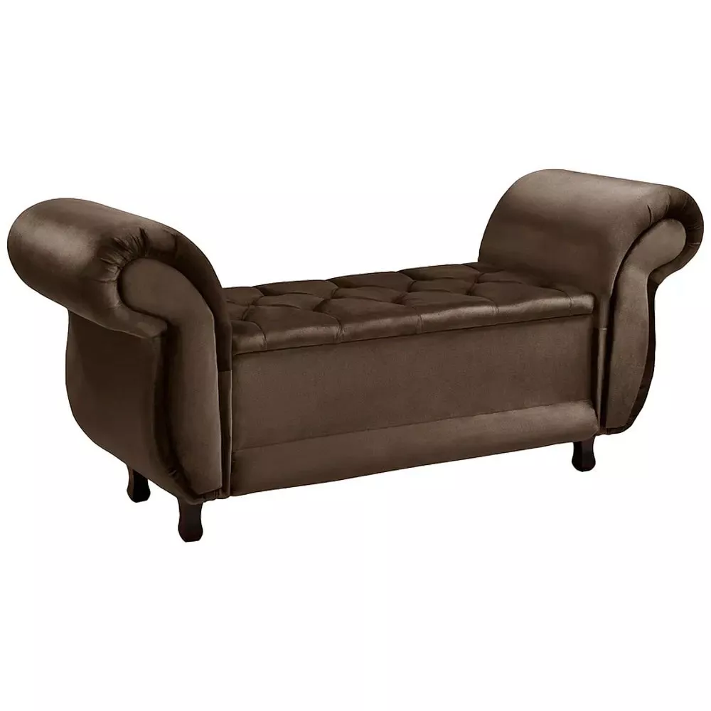 Image 0 of 4 of Recamier Baú Divã Para Cama Queen 1,60 Milano Veludo Speciale Home