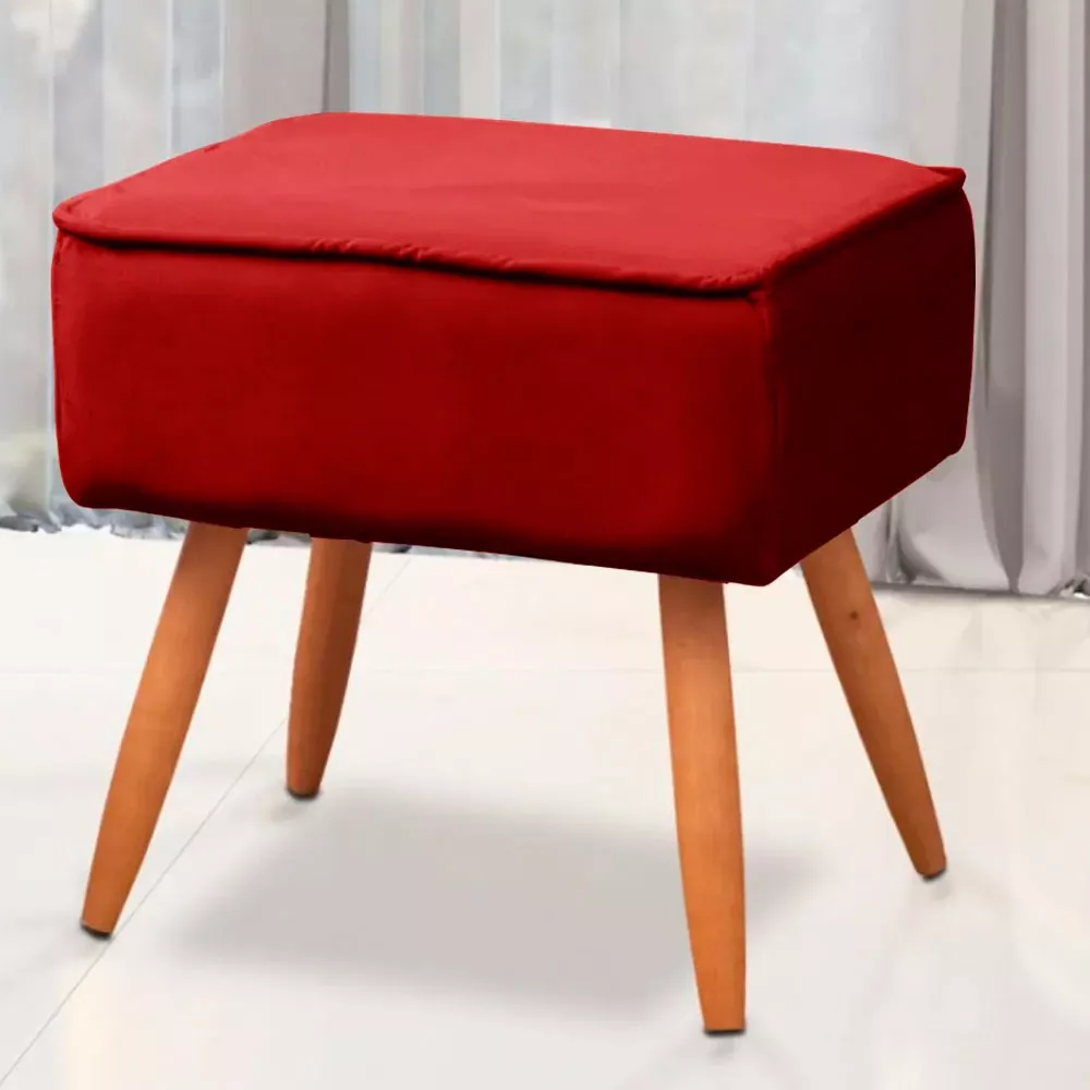 Image 1 of 4 of Puff Para Sala Calibu Veludo Speciale Home