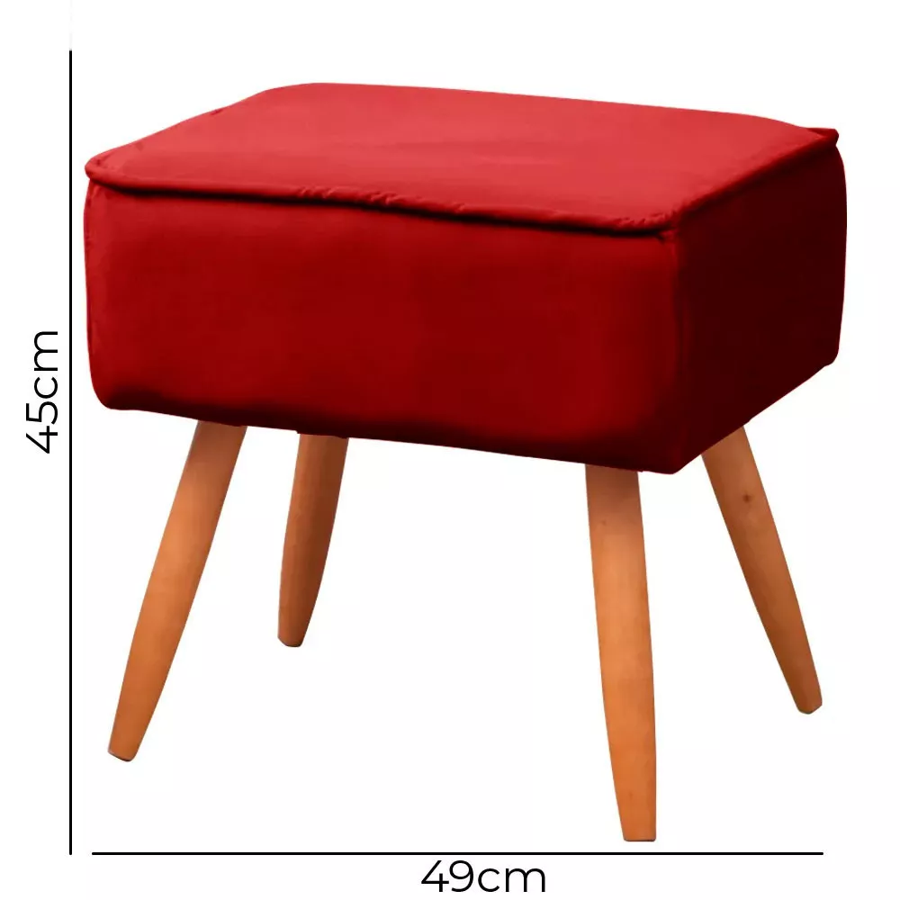 Image 2 of 4 of Puff Para Sala Calibu Veludo Speciale Home