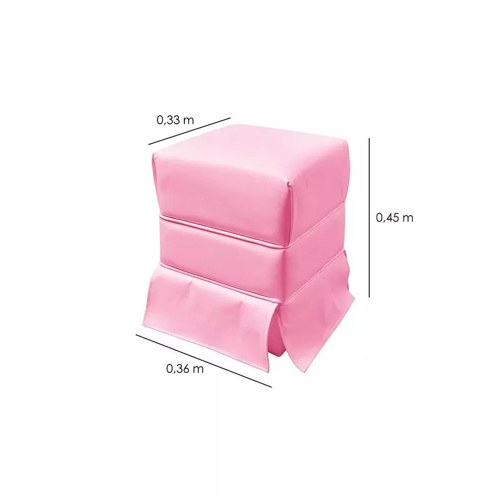 Image 3 of 4 of Puff Decorativo Eliza Corano Rosa Speciale Home