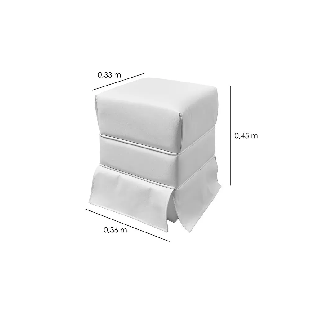Image 3 of 5 of Puff Decorativo Eliza Corano Branco Speciale Home